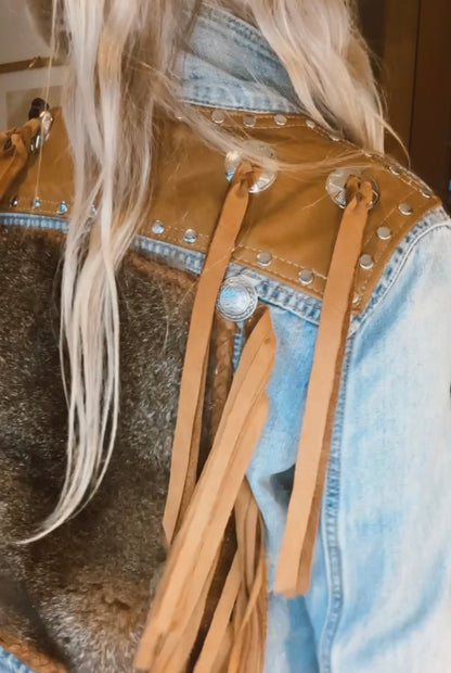 POSSUM FUR  Delicious Leather Custom Cowgirl Jacket